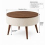 Atelier Del Sofa Noya Round - Blanco y Nogal